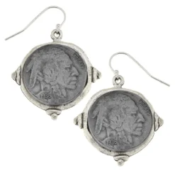 American Indian Nickel Earrings