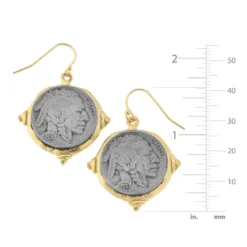 American Indian Nickel Earrings
