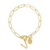 Bamboo Initial Bracelet