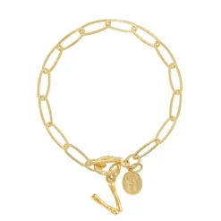 Bamboo Initial Bracelet
