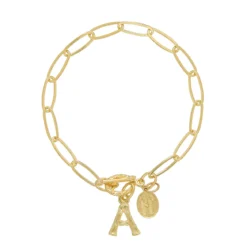 Bamboo Initial Bracelet