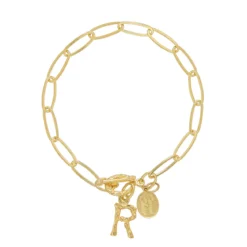 Bamboo Initial Bracelet