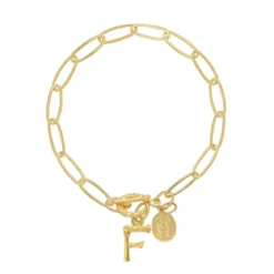 Bamboo Initial Bracelet