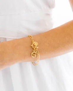 Bamboo Initial Bracelet