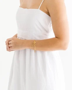 Bamboo Initial Bracelet