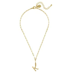 Bamboo Initial Necklace