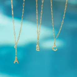 Bamboo Initial Necklace