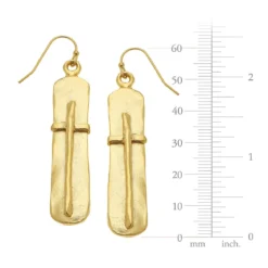 Bar Cross Earrings