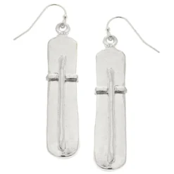 Bar Cross Earrings