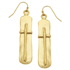 Bar Cross Earrings