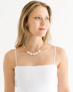 Baroque Pearl Chain Necklace