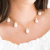 Baroque Pearl Paperclip Necklace