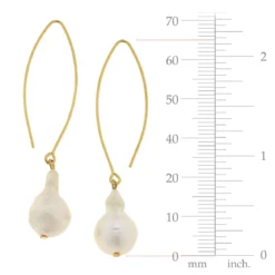 Baroque Pearl Threader Earrings