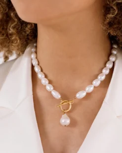 Baroque Pearl Toggle Pearl Necklace