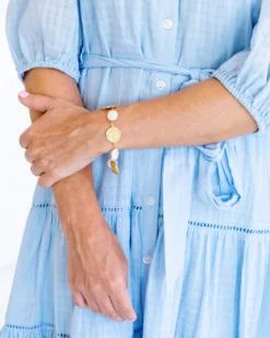 Bee + Coin Pearl Bracelet