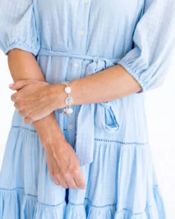 Bee + Coin Pearl Bracelet