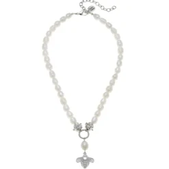 Bee Drop Pearl Necklace