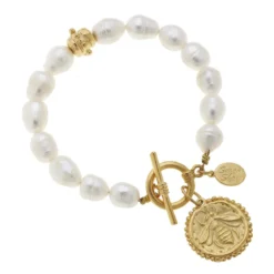 Bee + Pearl Bracelet