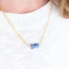 Blue & White Allie Spool Necklace