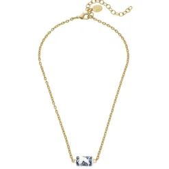Blue & White Allie Spool Necklace