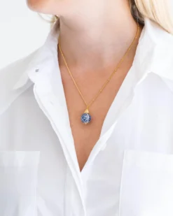 Blue & White Dainty Necklace