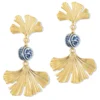 Blue & White Ginkgo Earrings