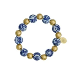 Blue & White Gold Bracelet