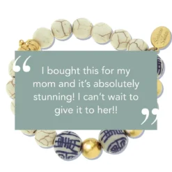 Blue & White Turquoise Stretch Bracelet