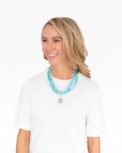 Buffalo Coin Multi-Strand Turquoise Necklace