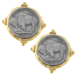 Buffalo Nickel Studs