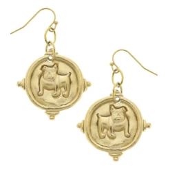 Bulldog Earrings