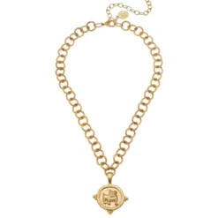 Bulldog Intaglio Necklace