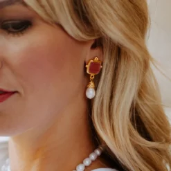 Charlotte Pearl Drop Earrings