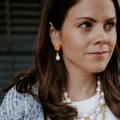 Charlotte Pearl Drop Earrings
