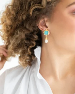 Charlotte Pearl Drop Earrings