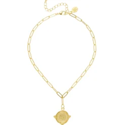 Coin Paperclip Necklace