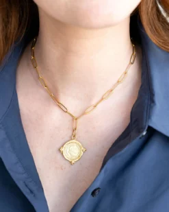 Coin Paperclip Necklace
