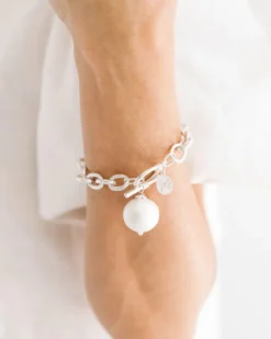Cotton Pearl Toggle Bracelet