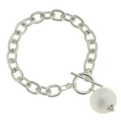 Cotton Pearl Toggle Bracelet