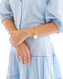 Cotton Pearl Toggle Bracelet