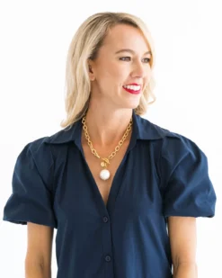 Cotton Pearl Toggle Necklace