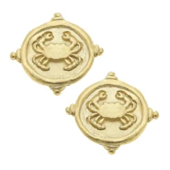 Crab Intaglio Studs