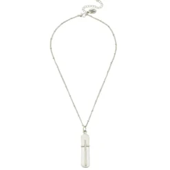 Dainty Bar Cross Necklace
