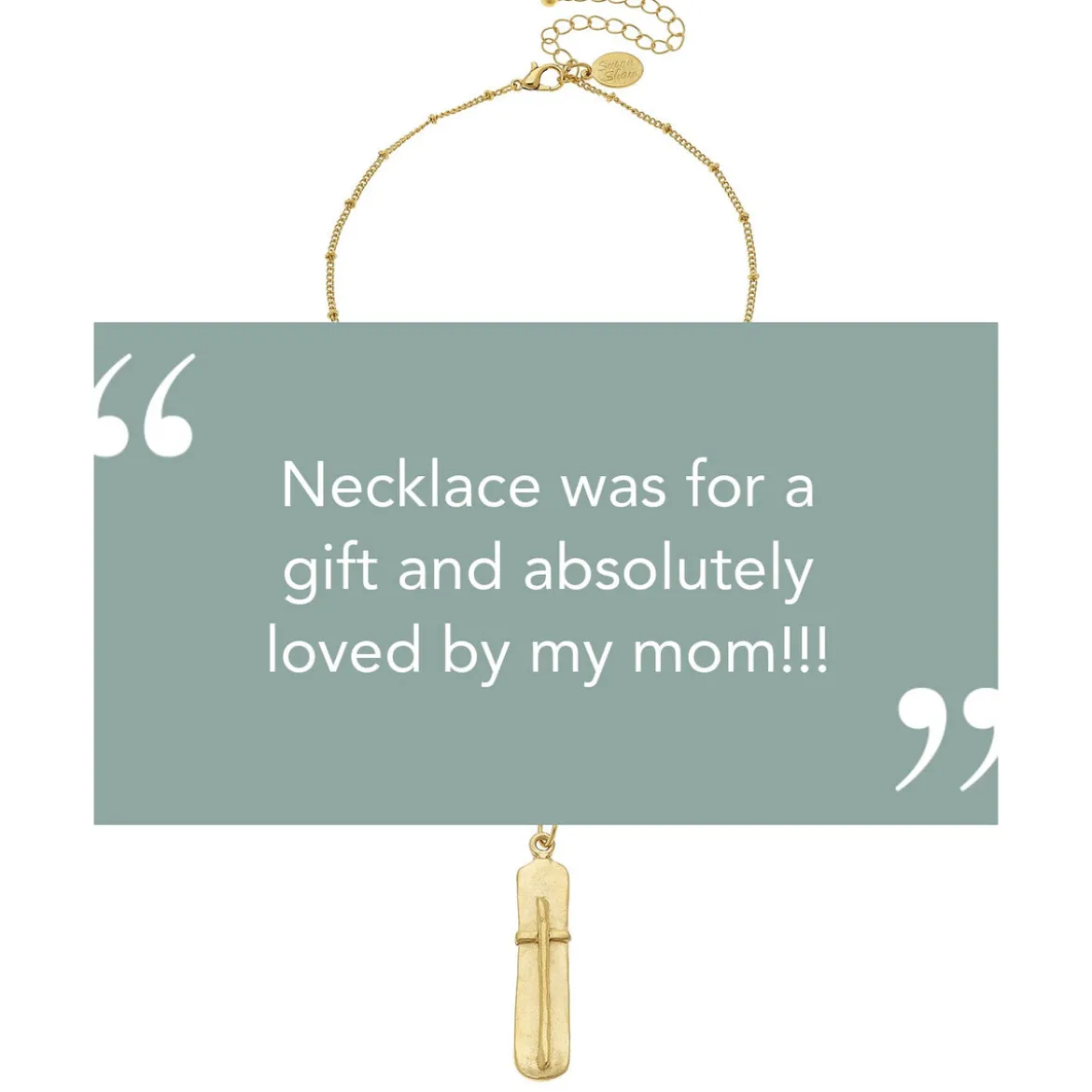 Dainty Bar Cross Necklace