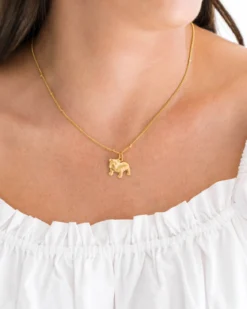 Dainty Bulldog Necklace