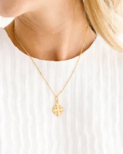 Dainty Jerusalem Cross Necklace