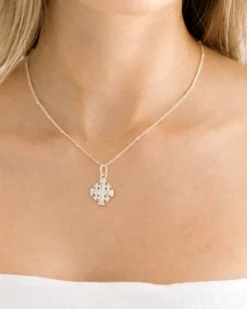 Dainty Jerusalem Cross Necklace