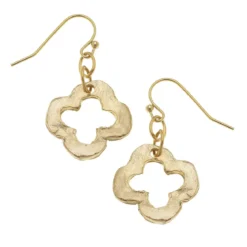 Dainty Open Clover Earrings