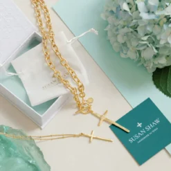 Dainty Tall Cross Necklace