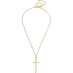 Dainty Tall Cross Necklace